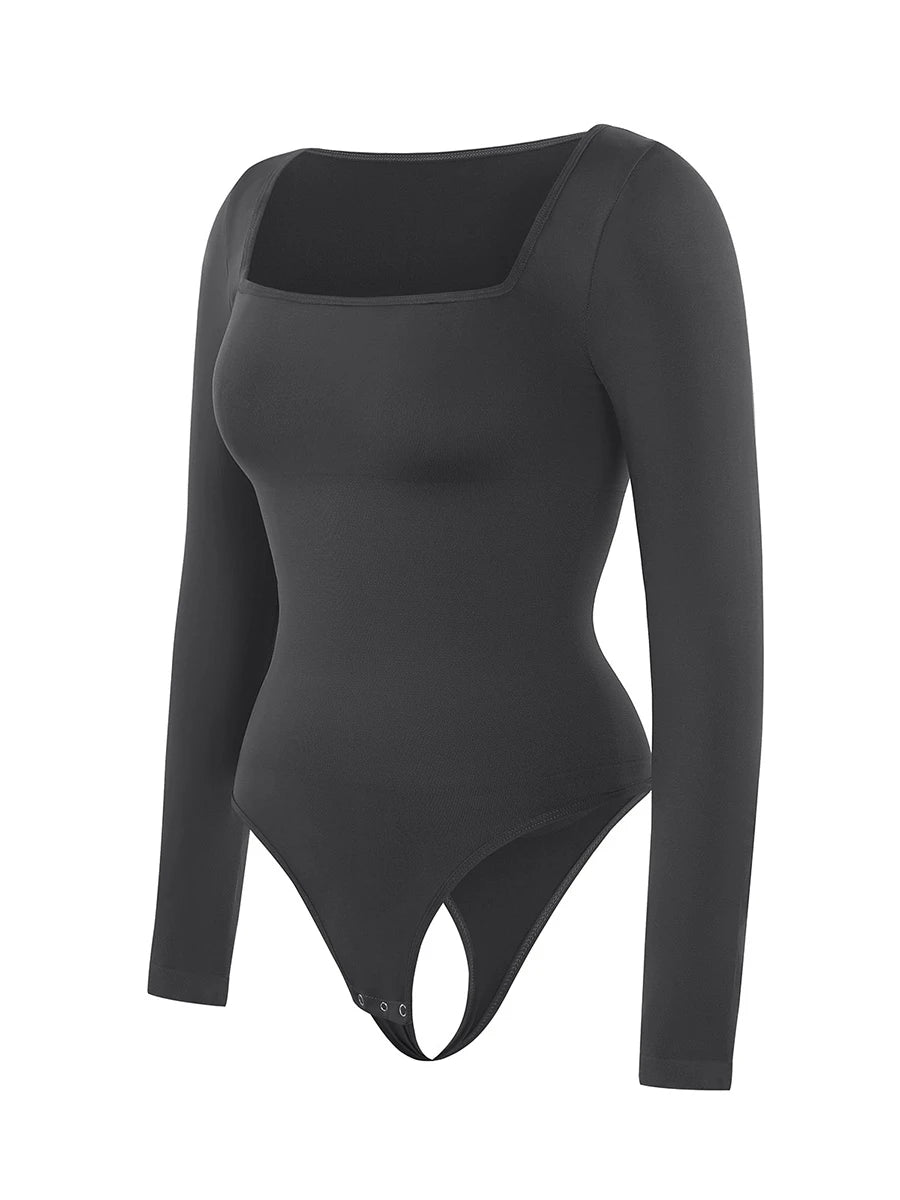 Hourglass Body – Long Sleeve Square Neck