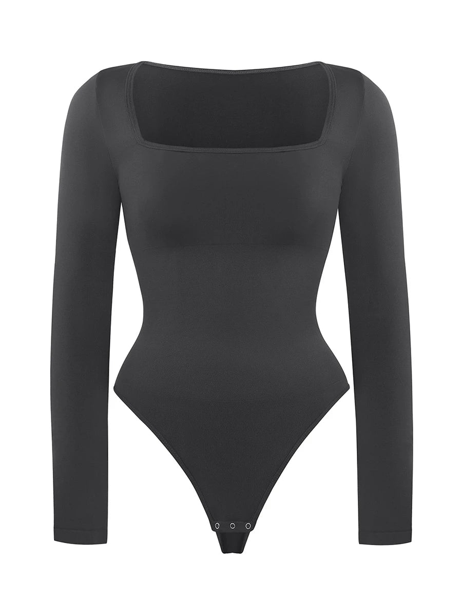 Hourglass Body – Long Sleeve Square Neck