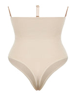 Load image into Gallery viewer, nude body shaper  with adjustable straps and a seamless design, designed to shape the waist and flatten the abdomen.

