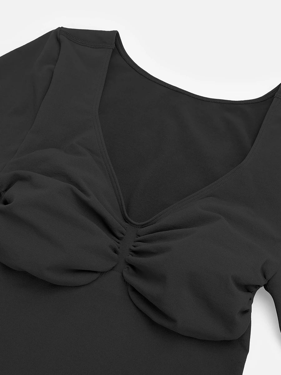 Hourglass Body- Long Sleeve V-neck